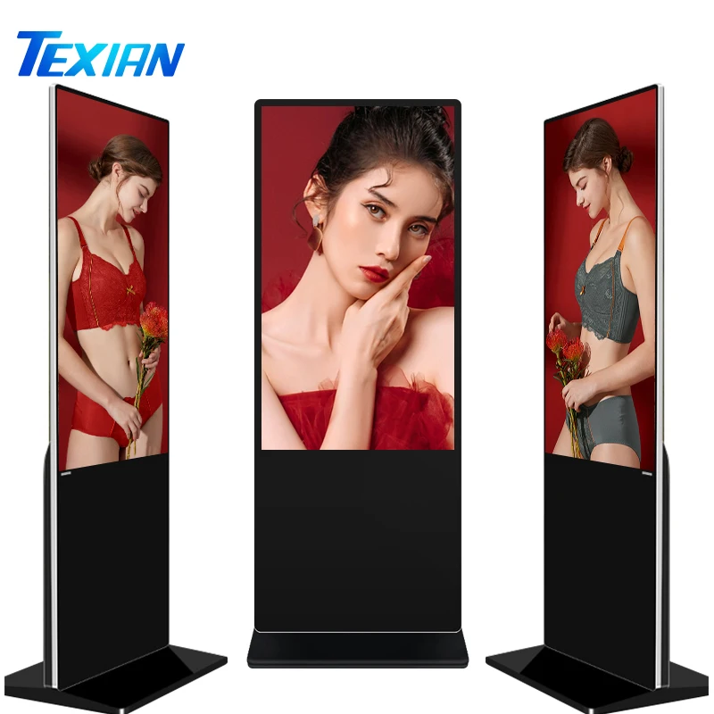 Advertising Kiosk 43 inch to 75 inch Floor Standing Smart Sensitive Touch Advertising Digital Signage Screens Kiosk