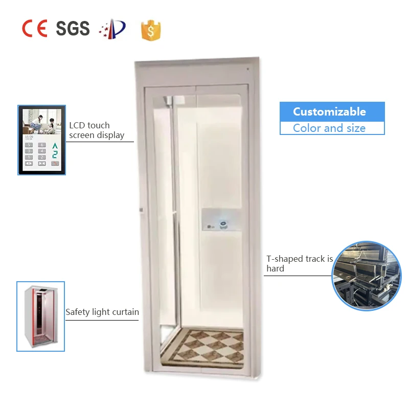 Hot sale CE certified factory outdoor elegant cheap and comfortable residential villa hydraulic traction elevator home lift
