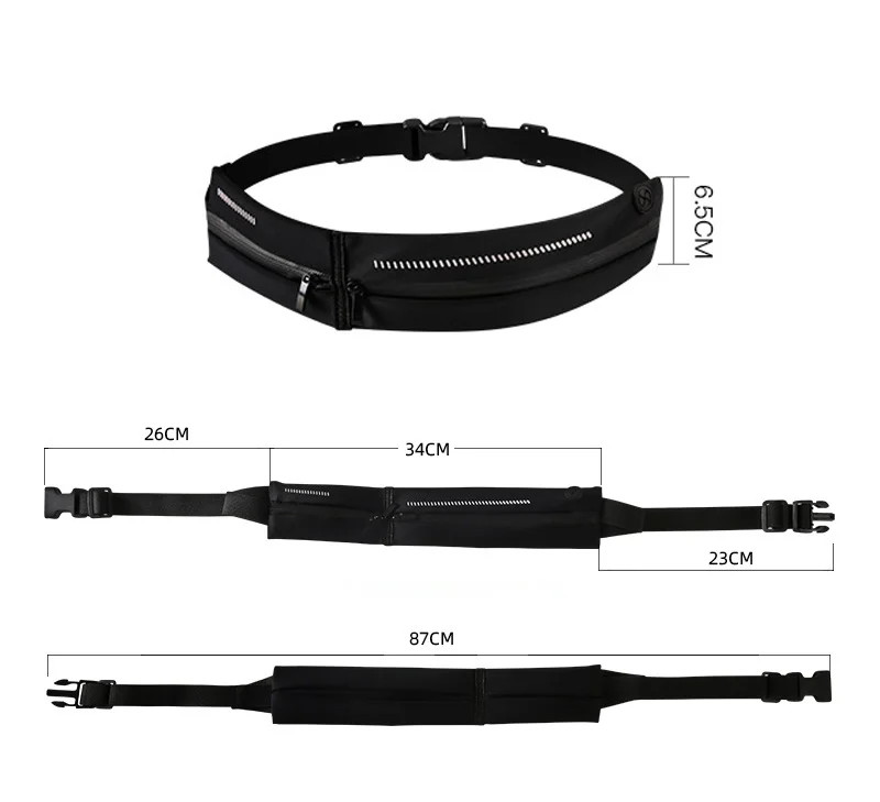 High Elasticity Running Phone Belt Thin Invisible Multifunctional Fitness Outdoor Equipment Waterproof Men Women Sports Belt Bag