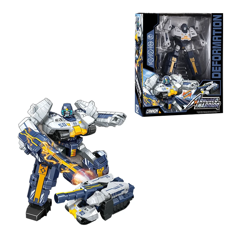 Transform Robot Toy 2 IN 1 Changeable Car Robot DIY Robot Car Deformation Warrior Toy For Boys