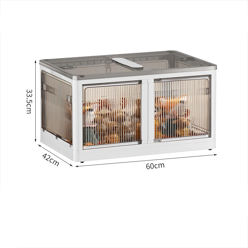 1 PCS Foldable Storage Cabinet Storage Containers Folding Storage Box Collapsible Double Door File Cabinet