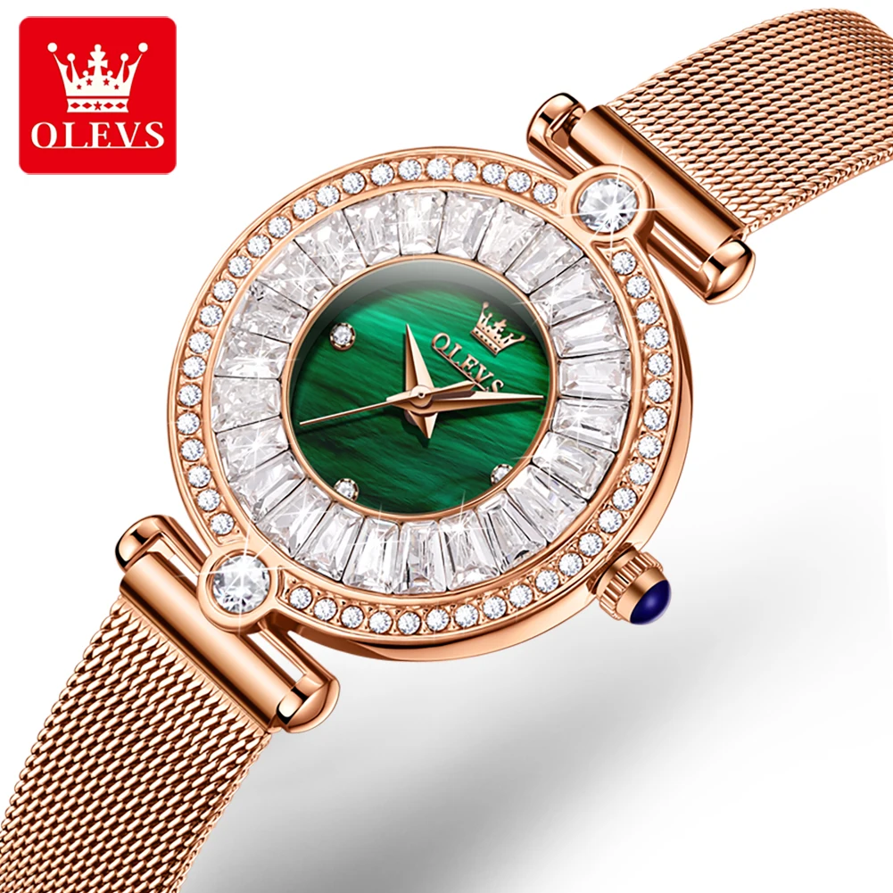 OLEVS 9963  Quartz Watch Waterproof Ipg Plating Lady Women Watch With Bracelet