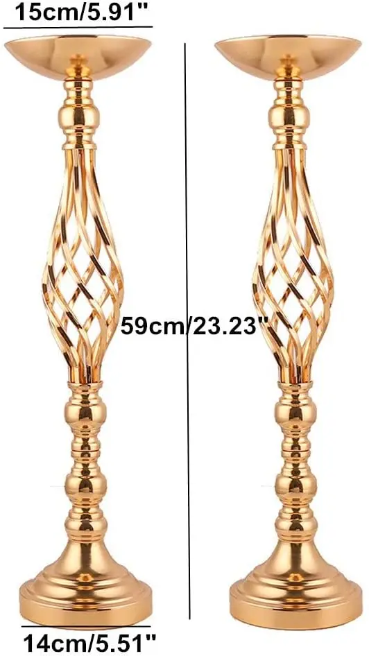 Gold Geometric Wedding Centerpieces Table Flower Metal Vase Stands Wedding Centerpieces Decorations