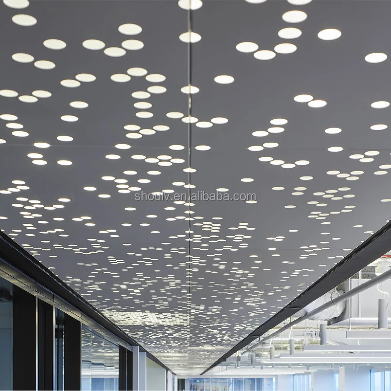Fancy Restaurant Hotel Interior Design Wall Panel Aluminum Perforated Ceiling Panel