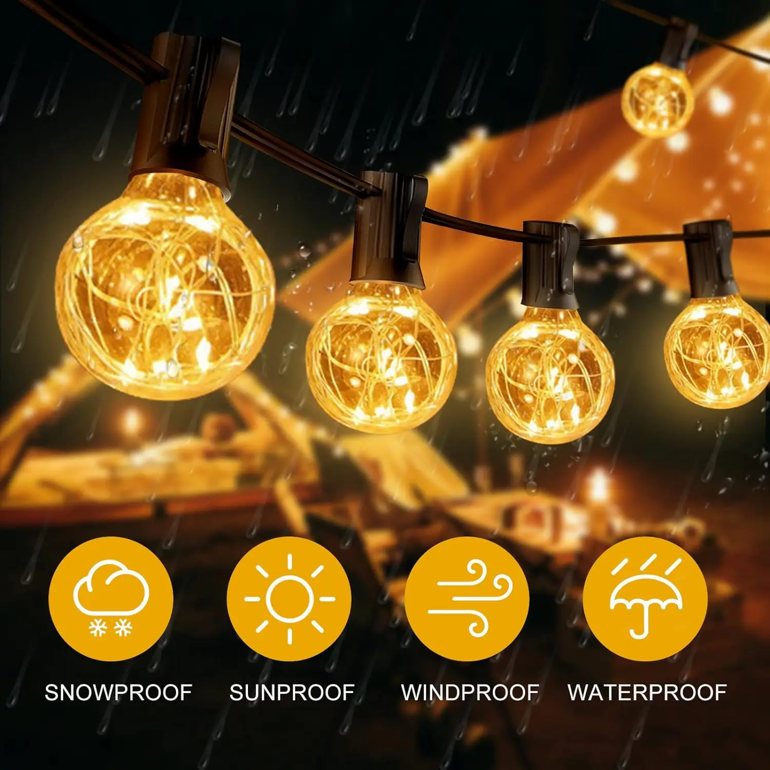 led string light copper wire Waterproof G40 LED copper wire bulb for outdoor decoration Other Christmas Decorations