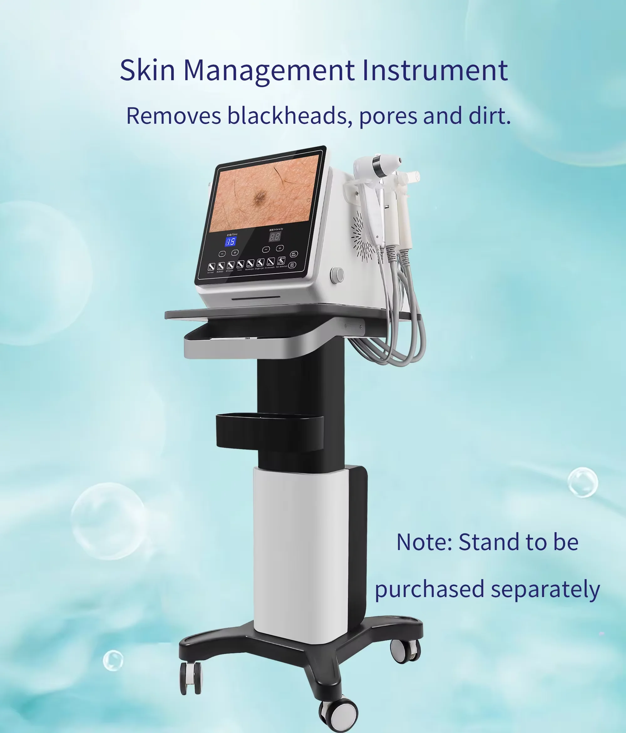 8 In 1 Multifunction Hydro Facial Machine Small Bubble Instrument Skin Analyzer Dermabrasion Beauty Skin Management System