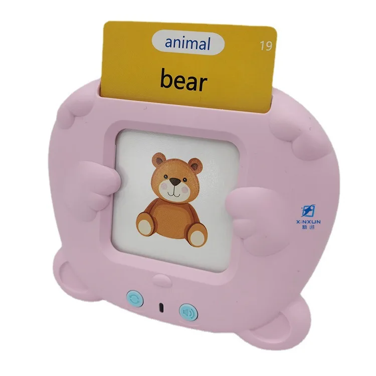 Kid Learning Educational Preschool Words Animals Electronic Audible Flash Cards Reader Speech Machine
