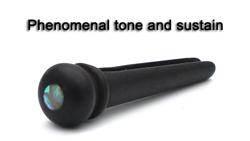 High Quality Phenomenal Tone and Sustain Abalone Ebony Guitar Bridge Pins