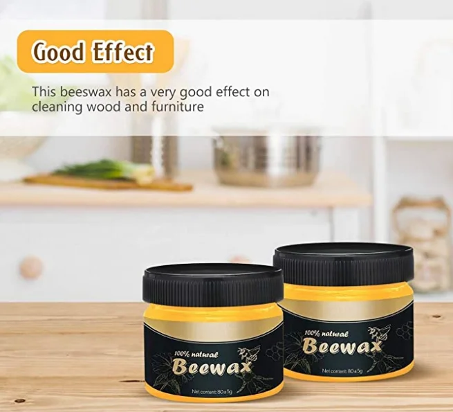 
Natural,Traditional Wood Seasoning Beewax Multipurpose Beeswax Furniture Polish for Wood Cleaner and Polish Furniture Care 