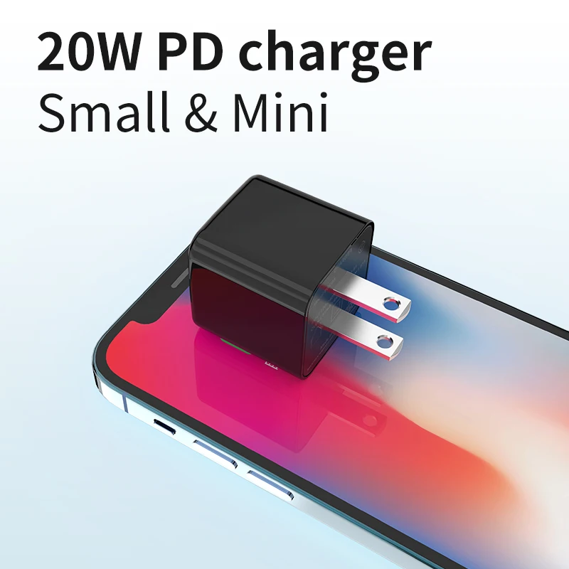 Factory Wholesale Mini Size Us Eu Plus Pd 20w Quick Charging Wall Mobile Phone Usb Type C Charger For Iphone 13
