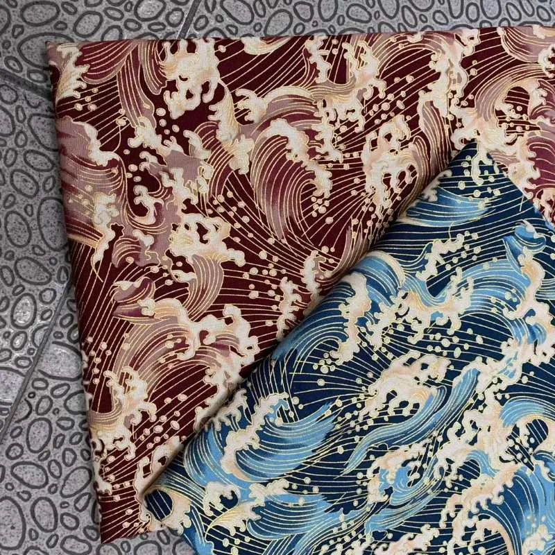 High Quality Fashion Design 100% Polyester Gold Printed Softes Microfiber Fabric