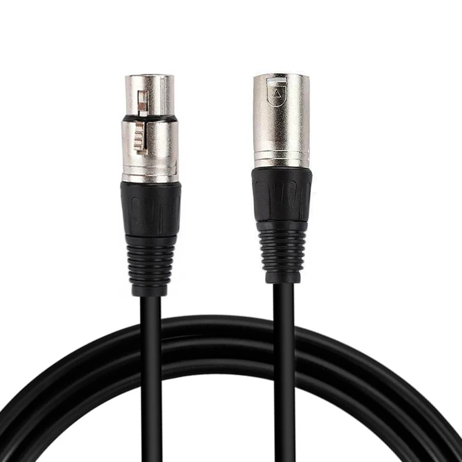 3 Pin XLR Male to Female Microphone Extension Cable Audio Extension Cables Cord Wire Line Black for Microphone CANNON
