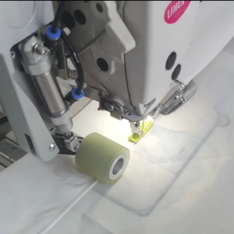 Industrial belt style sewing machine six synchronous textile fabric edging machine