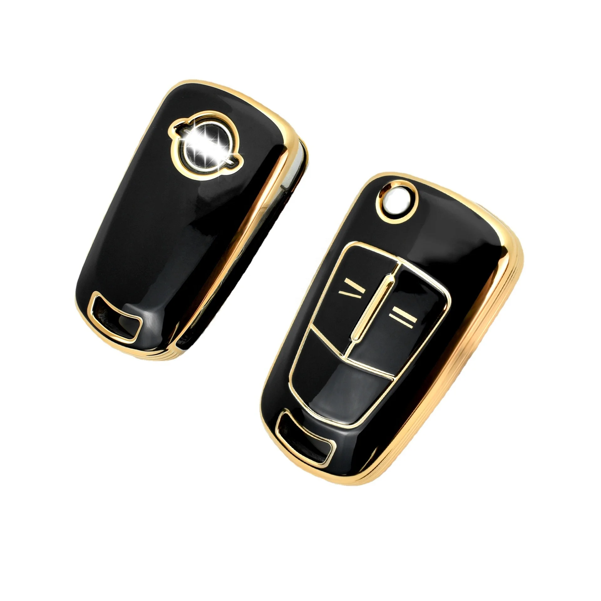 Factory direct sales cheap price TPU golden edge car key cover case fit for Opel Astra protective remote cover