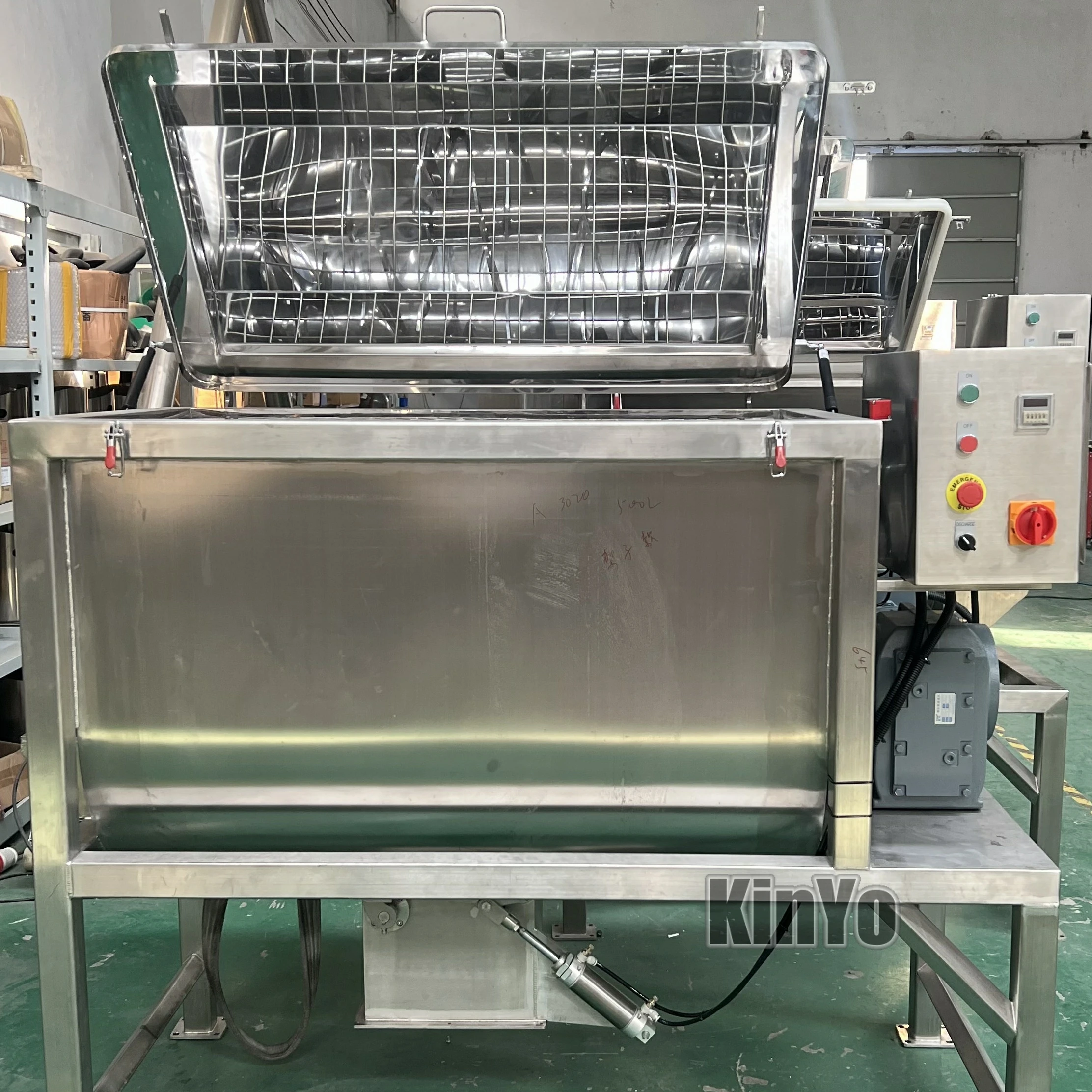 Manufacturer KinYo SS304 SS316 SS316L 200L coffee milk powder animal feed bake mixes cosmetics food spices  Spiral Ribbon Mixer