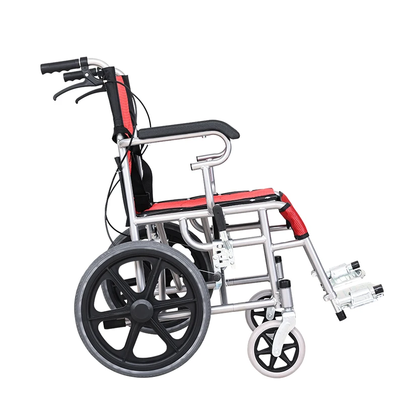 High Quality Comfortable Quality Guarantee Manual Wheelchair With Steel Footplate for Disabled People