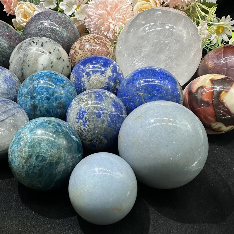 Wholesale Price Polished High Quality Crystal Healing Stones Mixed Materials Sphere For Decoration