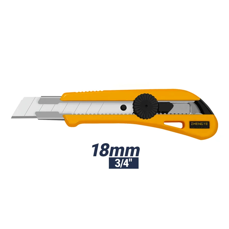 18mm ZY-224 Ratchet Lock Utility Knife for Construction or Industrial Cutting Tasks
