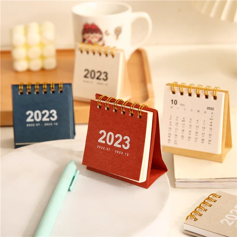 Small Desk Calendar 2023-2023, Mini Monthly Desktop Calendar from January 2023 to December 2023