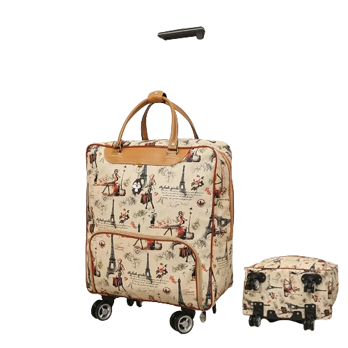 Trolley Travel Bags , Weekend Tote Bag, Suitable for Travel Large Capacity Waterproof Hand Luggage with Wheels fabric carry on