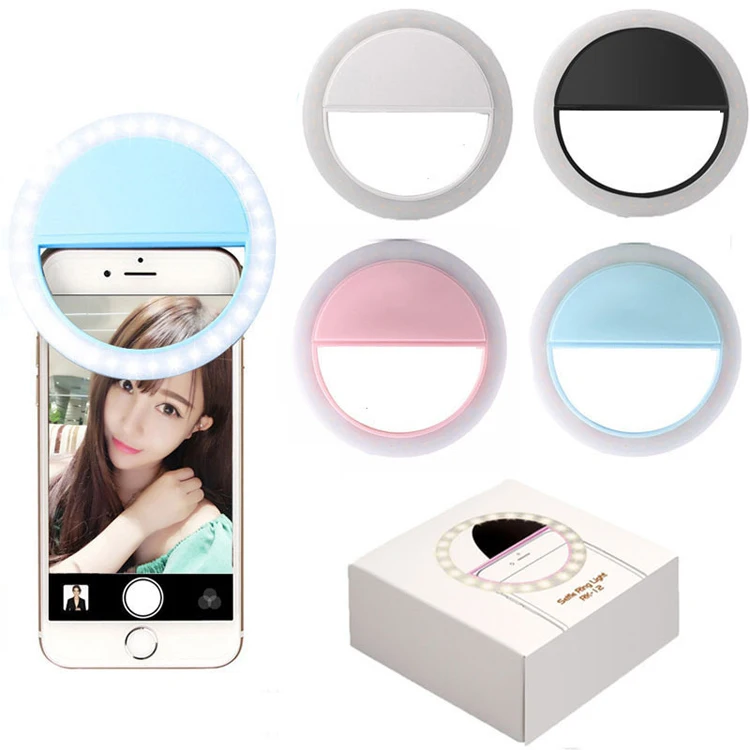 Epsilon Portable Rechargeable 3-level Brightness Makeup Mobile Phone Led Selfie Ring Light For Phone Other Mobil Phone Accessori