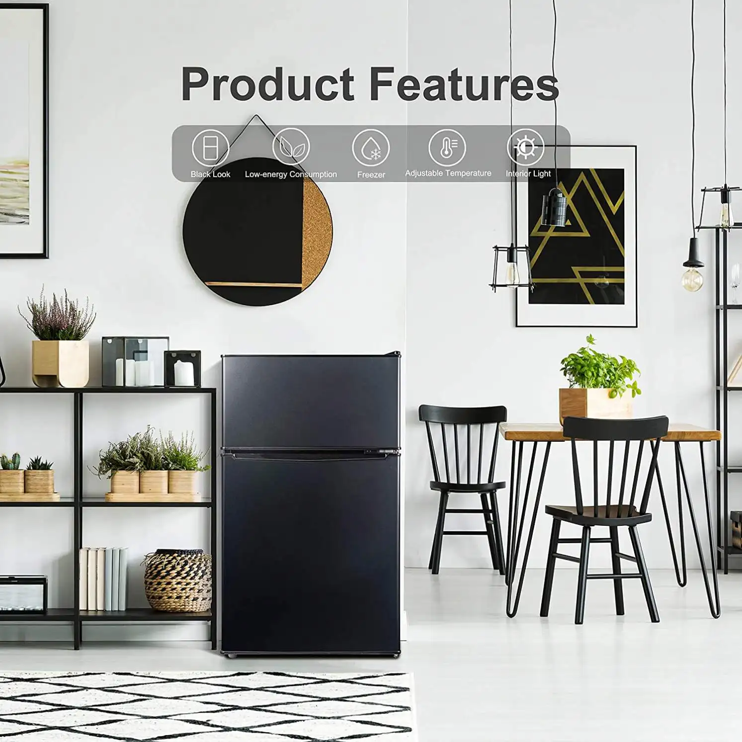 138L Manufacture Glass And Wire Shelf Optional Smart Double Door 3 Door Fridge
