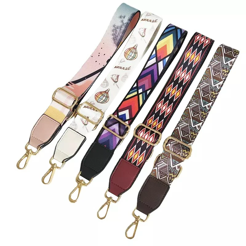 Colorful Wide Shoulder Strap Adjustable Replacement Belt Guitar Style Cross Body Handbag Purse Strap