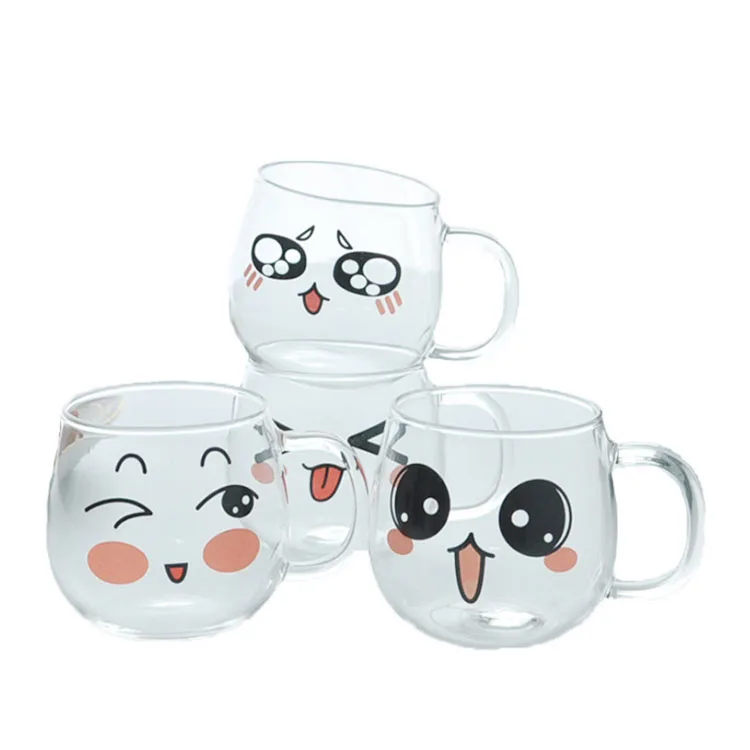 Customized Clear High Borosilicate Glass Express Cups Coffee Mugs