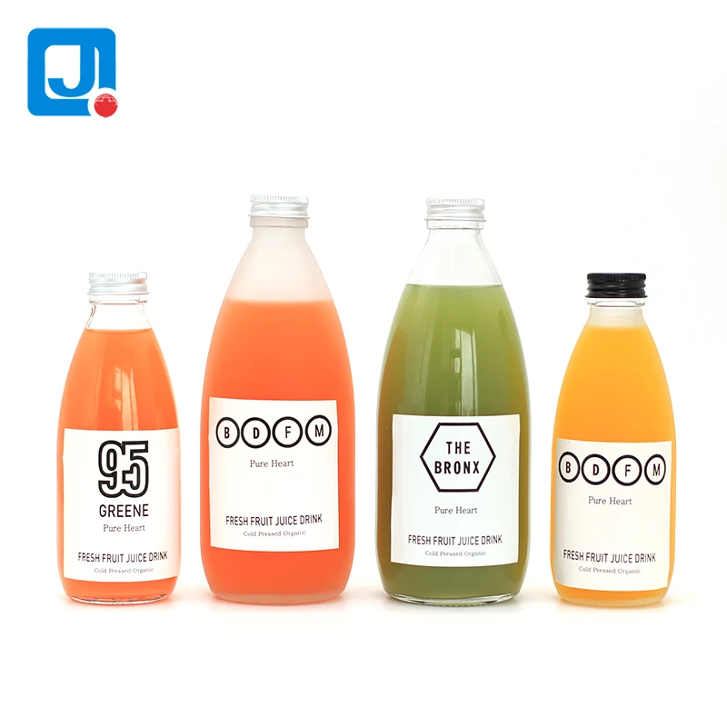 
250ml 500ml empty cold brew glass bottle with aluminum lid for kombucha juice beverages 