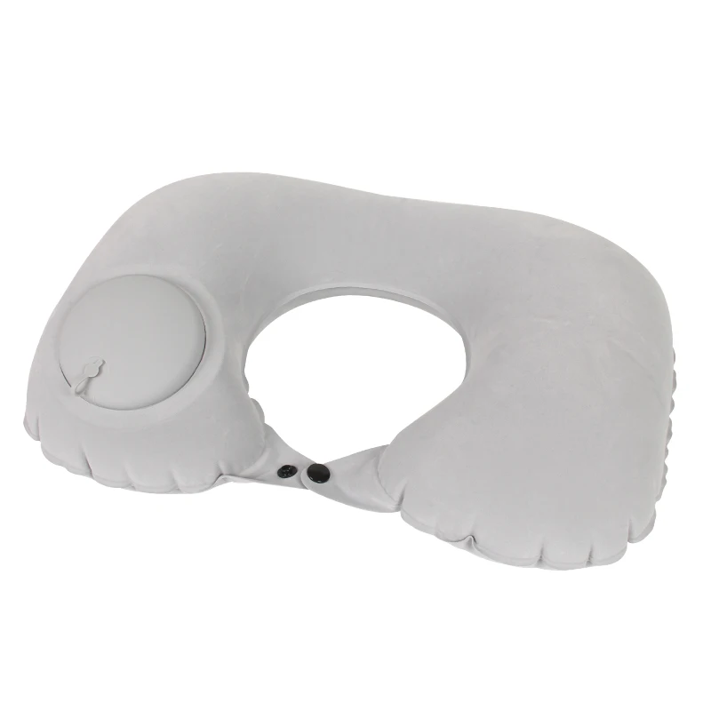 U-Shape Travel Pillow Air Inflatable Jumping Airplane Ring Pillow Folding Press Type neck Pillows set