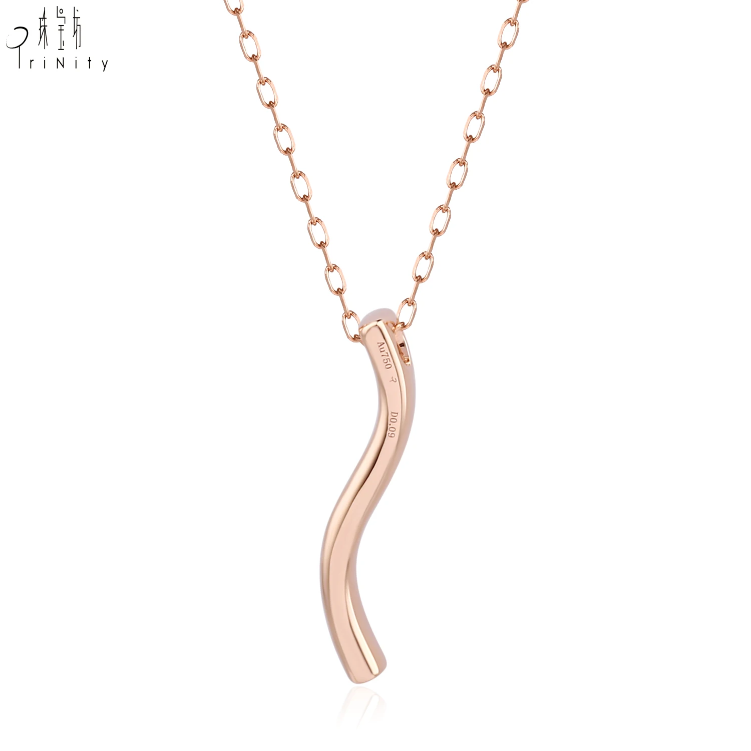 Fine Jewelry Simple Elegant Diamond Necklace Layering Chain 18 carat gold necklace Real Natural Diamond Necklace For Women