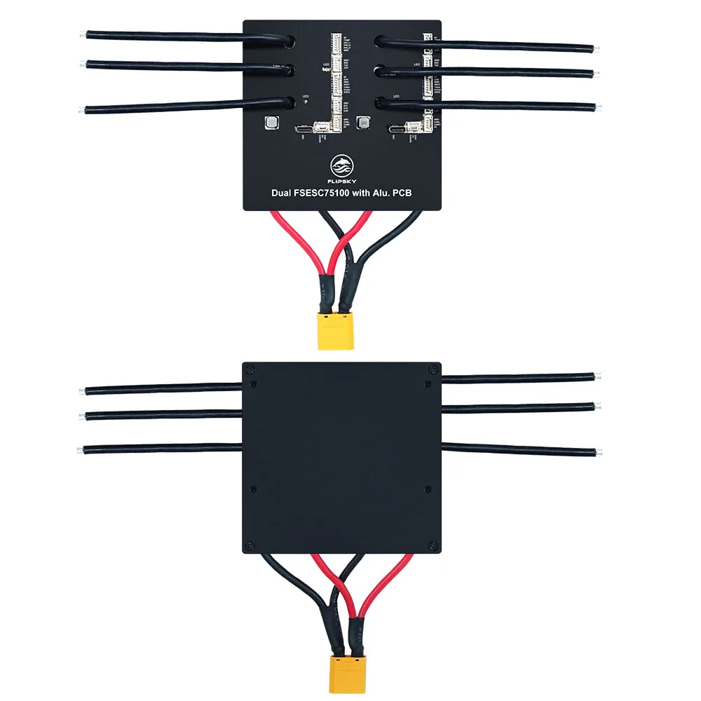 Flipsky 100A 75 В двойной 75100 FSESC с алюминиевым контроллером PCB для скутера/скейтборда/контроллера скорости/Ebike