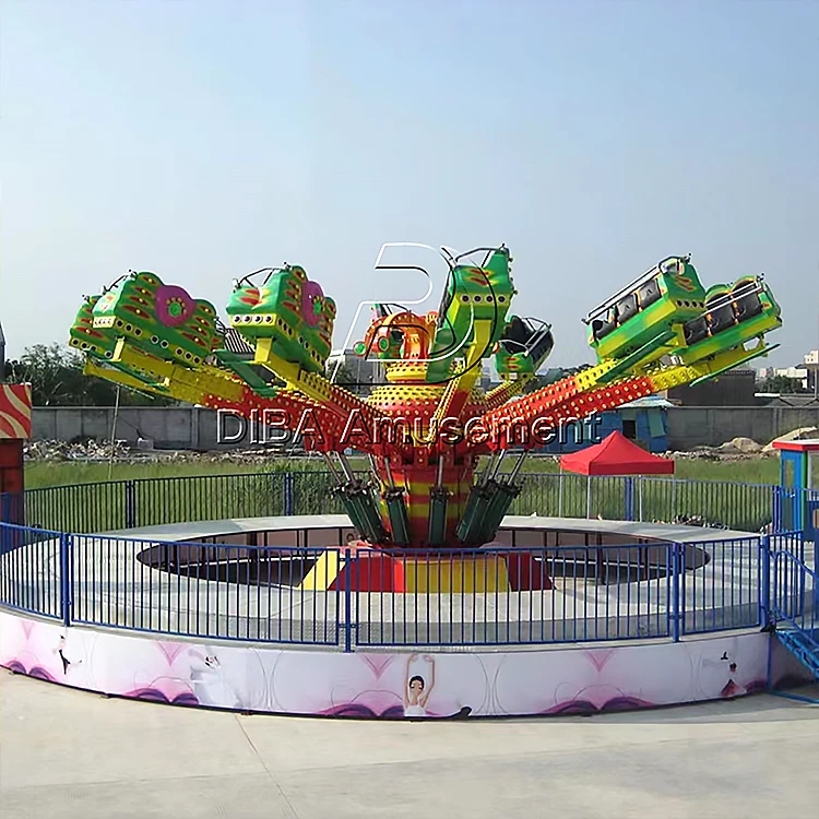 Popular Amusement Park Attraction Thrill Games 36 Persons Jumping Bounce Machine Rotating Kids Rides for Sale