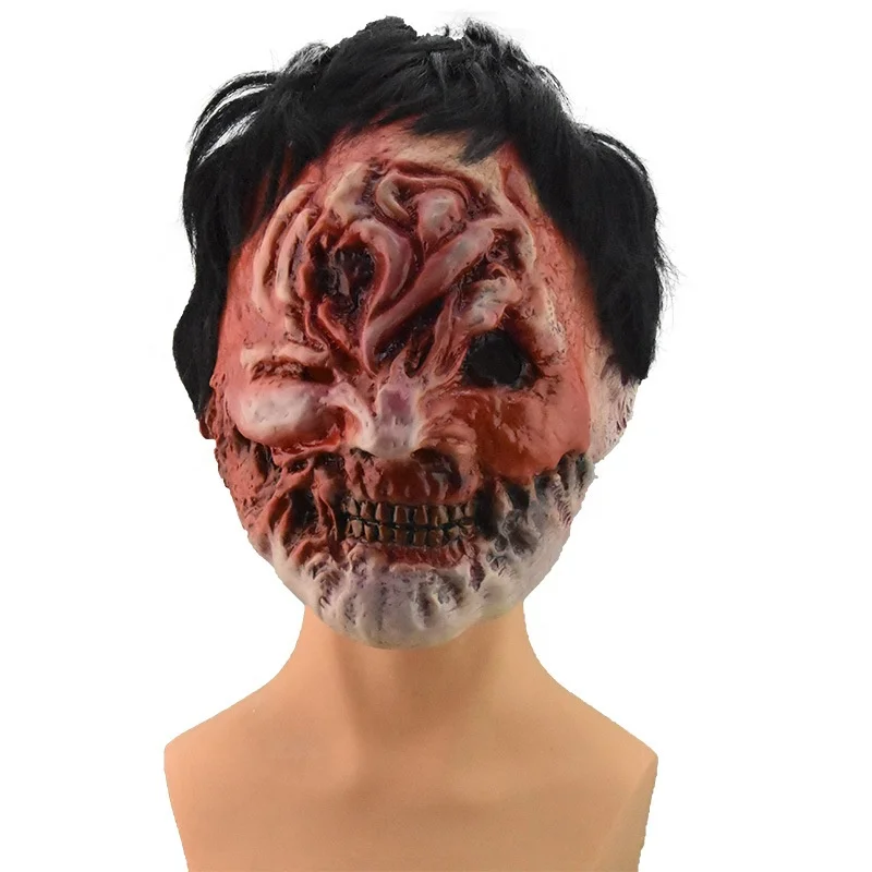Scary Momo Mask Creepy Halloween Latex Mask Cosplay Costume Accessories for Adult