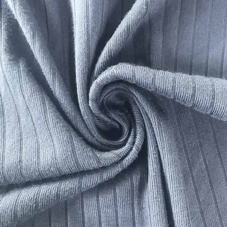 
 Spring Solid Color Good Quality Poly Elastic Rib Knit Fabric-18003799  