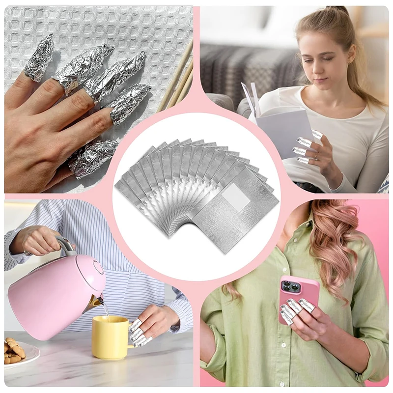 Private Label Soak Off Foils Cotton Pads Nail Polish Remover Gel Nail Foil Aluminium Wraps