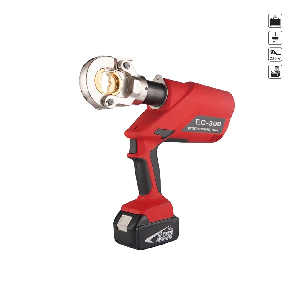 
EC-300 battery hydraulic copper and aluminum cable lug crimping tools crimp for 16-300mm2 