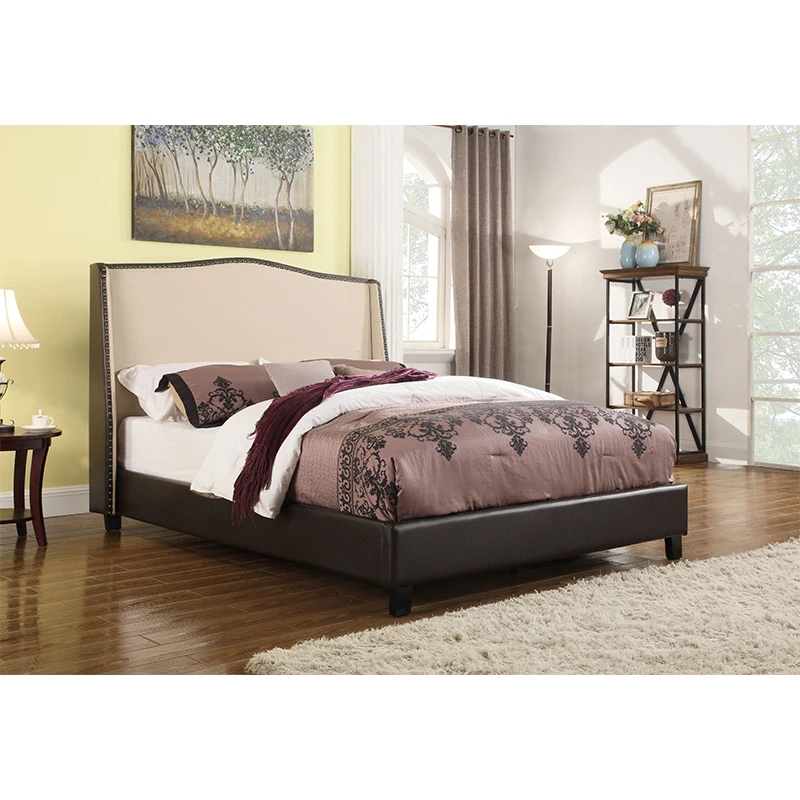 
high quality custom light grey queen size 3 in 1 modern home luxury bed 