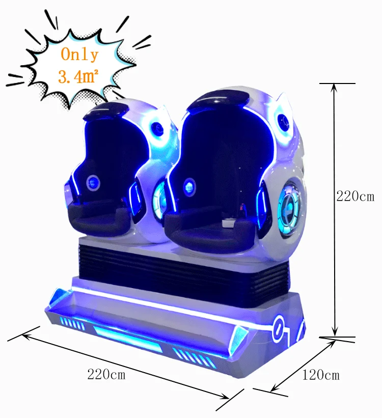 VR Game Zone 9D Simulator Traditional Egg Chair Motion Treadmill for Kids Indoor PC Material for Theme Parks-Available for Sale