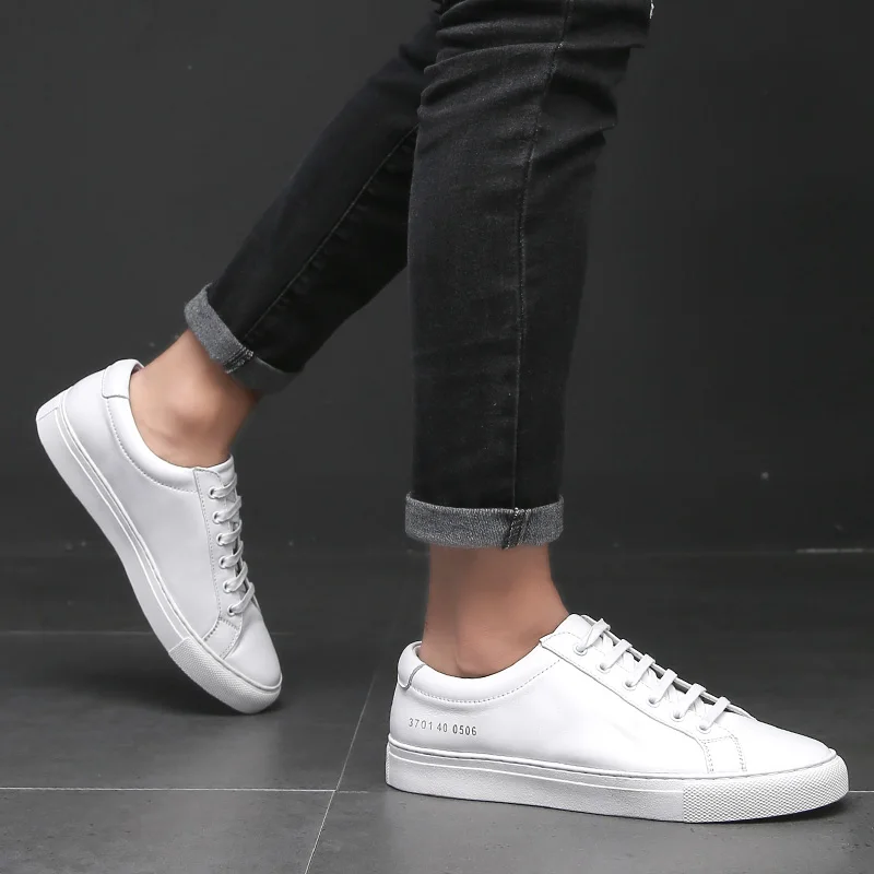 customized men white sneakers genuine leather mens casual shoe custom brand trainer race running Shoes for men