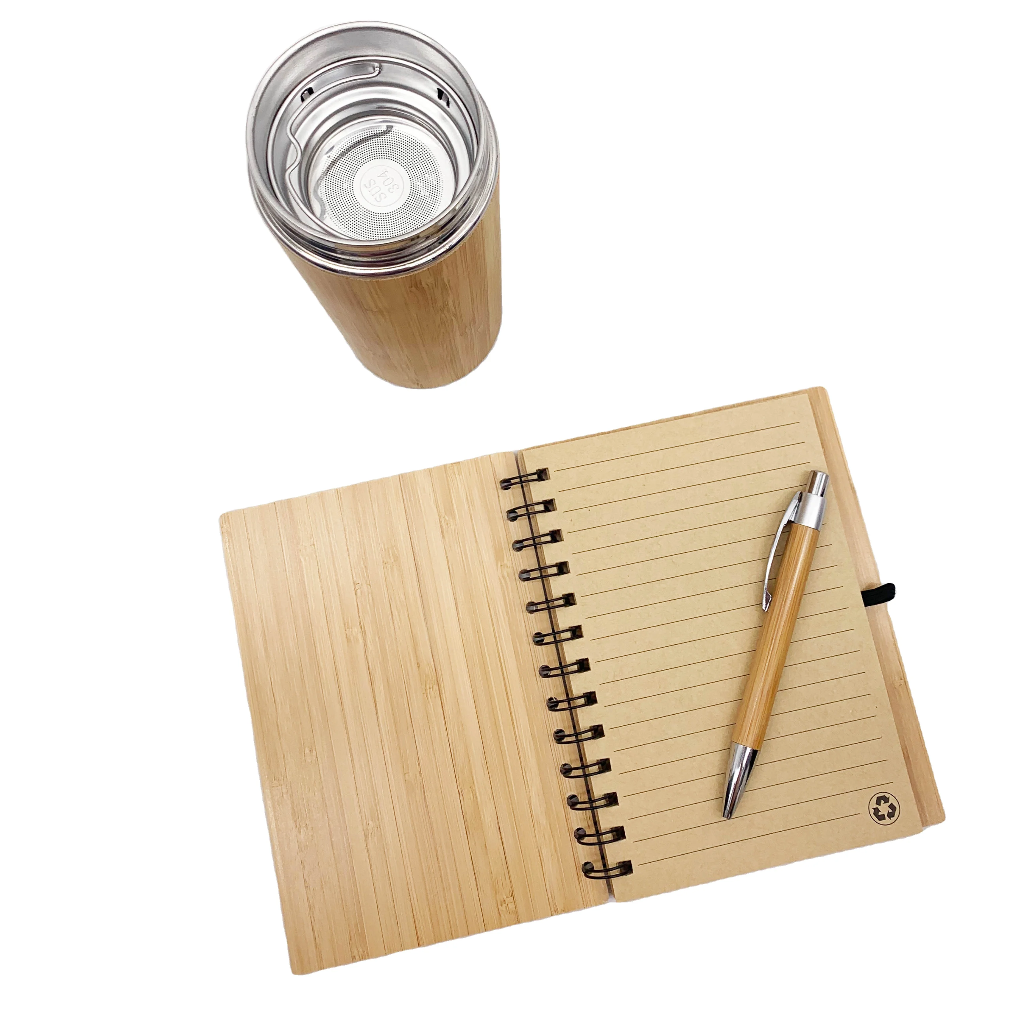 Custom Wooden Bamboo Agenda Diary birthday gift best selling  gadgets gift set for Christmas corporate gifts