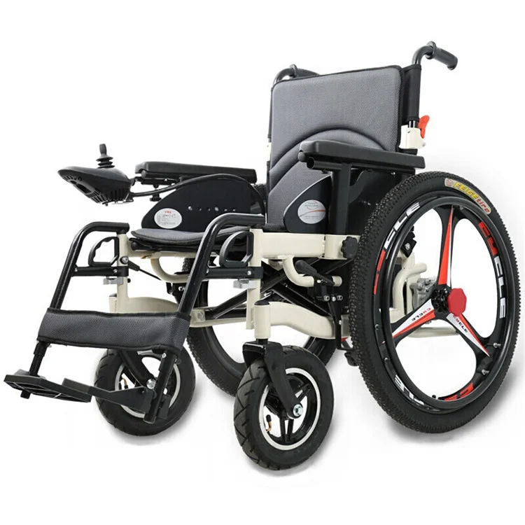 foldable both manual and electric handcycle large Solid tire wheels carbon fiber electric wheelchair