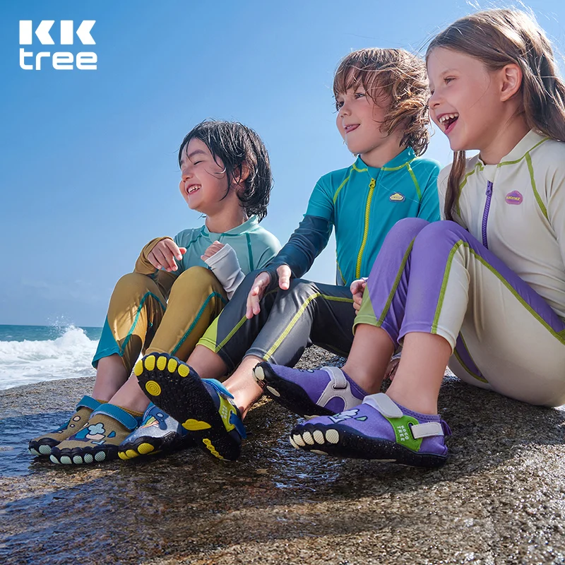 KOCOTREE Kids Summer Aqua Shoes Children Barefoot Anti Slip Breathable Water Shoes Beach Swimming Pool Stream Trekking