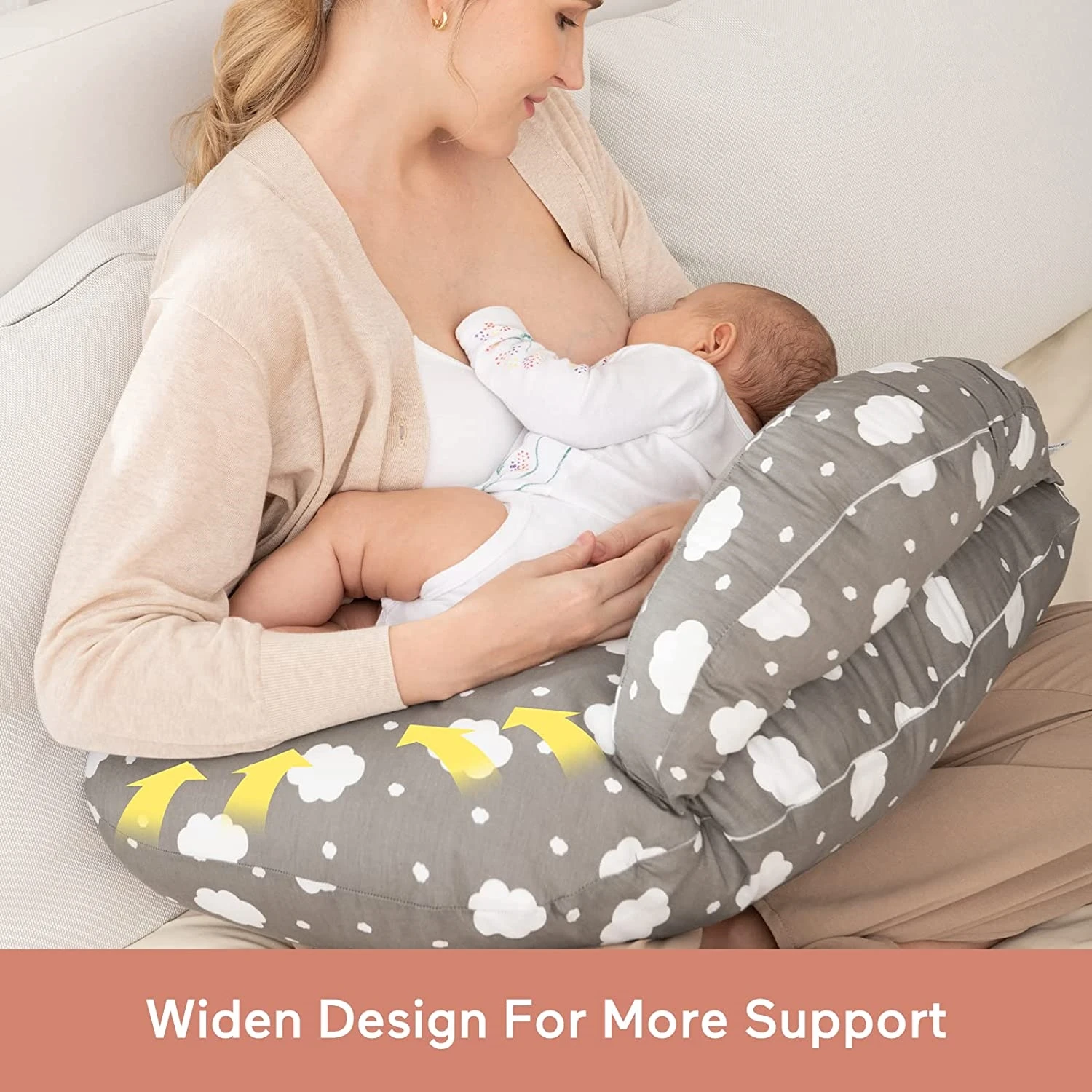 Customized Mommy Support Breastfeeding Pillow Multifunctional Baby Feeding Nursing Pillow For Tummy Time
