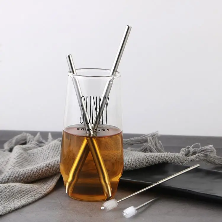 
Reusable Travel Cutlery Set Stainless Steel Straw Cleaning Brush 