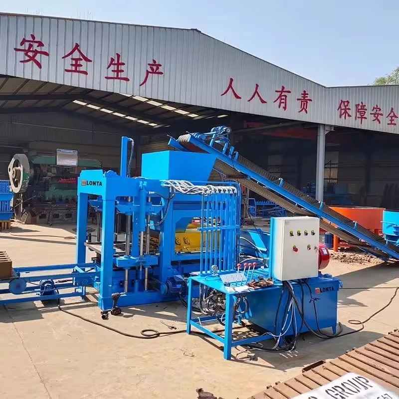 LONTA QT4-20 Full Automatic interlock hollow paver mould cement concrete brick block making machine in angola gabon liberia