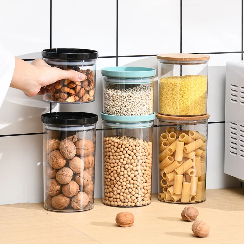 Sealed food storage container Plastic container with cover Plastic container for millet, red bean and peanut