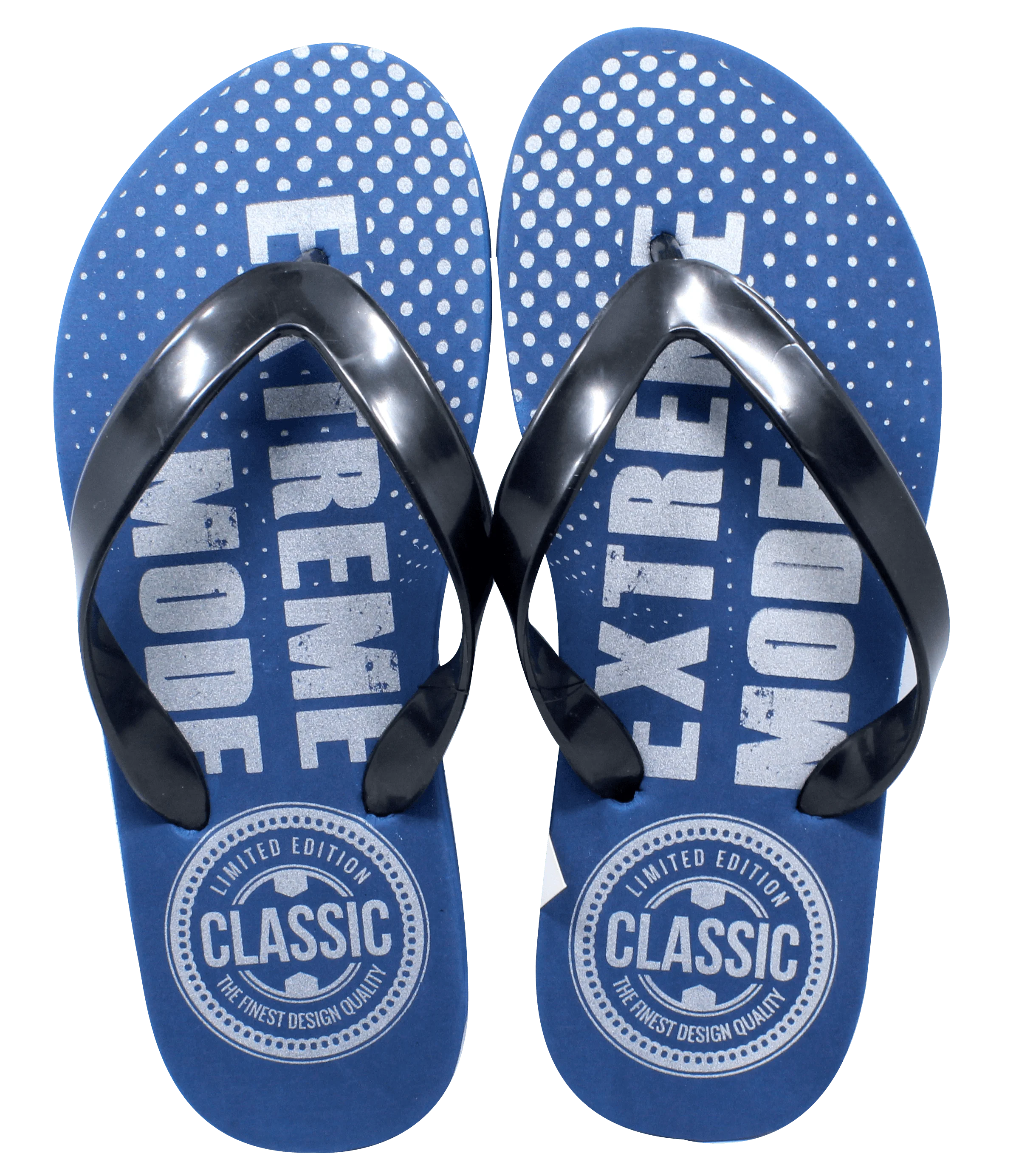 Best selling PVC EVA flip flop slippers sandals for men in stock custom beach indoor outdoor slippers M0843 Blue/Black