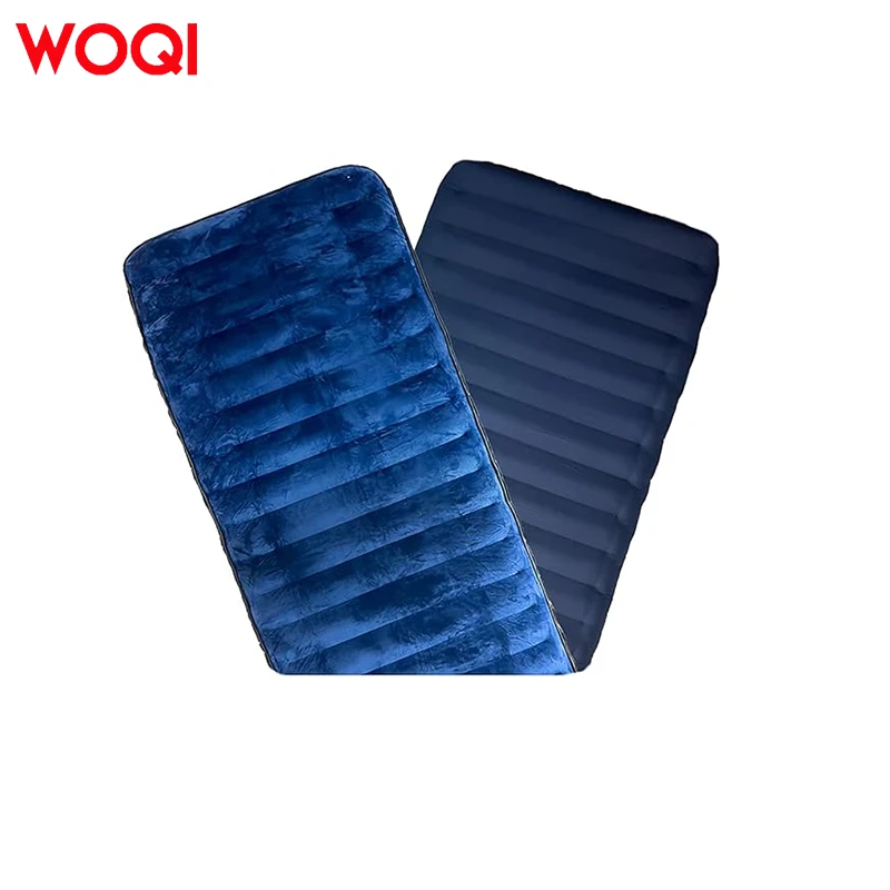 WOQI Ultra-Thick 4.75 Inch Folding Mattress 3-Layer Inflatable Single Air Mattress Machine Washable Indoor Outdoor Camping