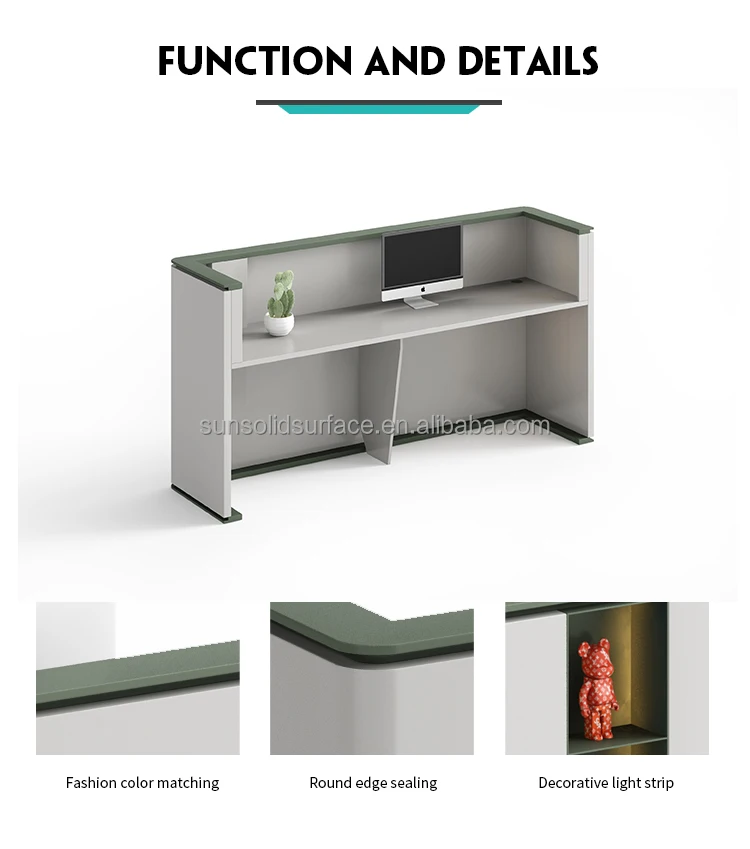 New Design Office Reception Desk Beauty Salon Furniture Front Desk Bar Reception Counter